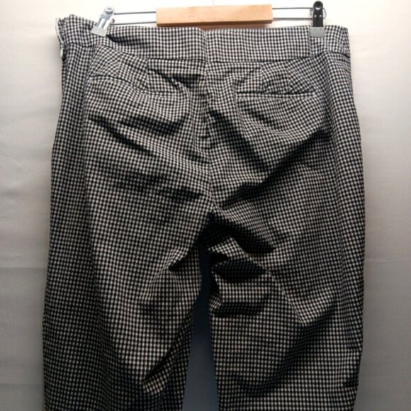 Talbots Ladies Pants Size 12 Chatham Ankle Black & White Gingham Print Side Zip - Picture 6 of 10